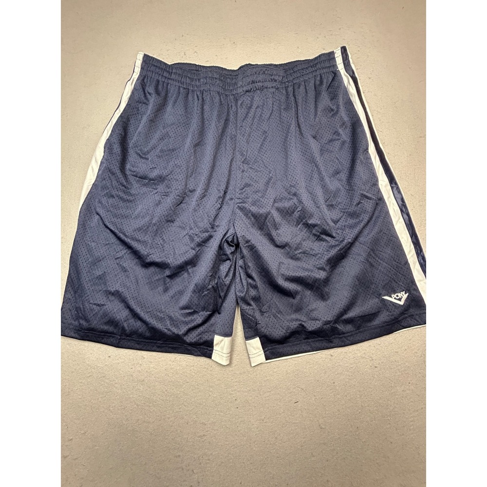 PONY Shorts Mesh Polyester Navy Blue White 3X Mens
